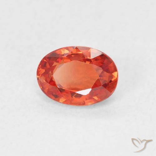 0.73ct 자연스러운 인텐스 레드 사파이어, 타원형, VS