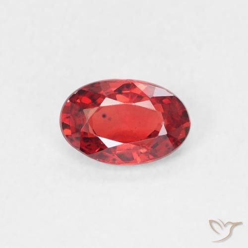 0.54ct 자연스러운 스칼렛 레드 사파이어, 타원형, VVS-VS