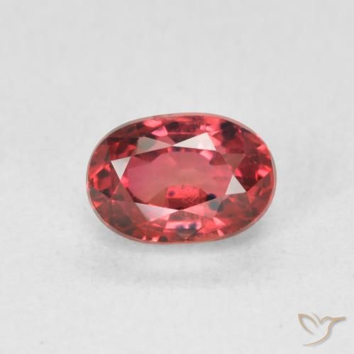1.00ct 자연스러운 딥 레드 사파이어, 타원형, VS