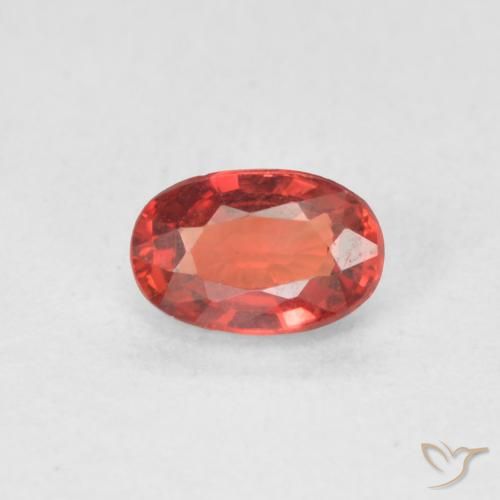 0.59ct 자연스러운 밝은 크림슨 레드 사파이어, 타원형, VVS-VS
