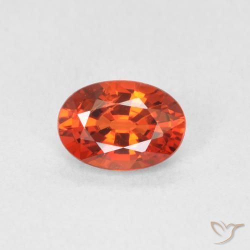 0.59ct 자연스러운 붉은 오렌지 사파이어, 타원형, VVS-VS