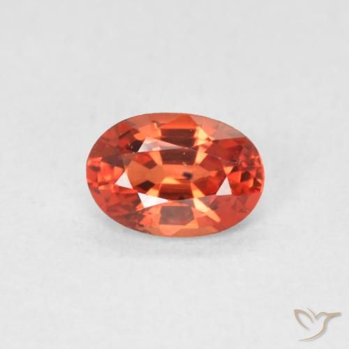 0.54ct 자연스러운 붉은 오렌지 사파이어, 타원형, VVS-VS