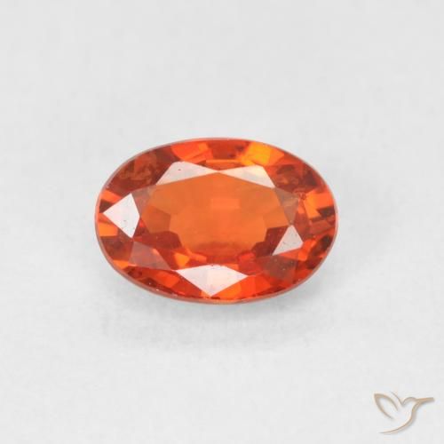 0.67ct 자연스러운 붉은 오렌지 사파이어, 타원형, VVS-VS