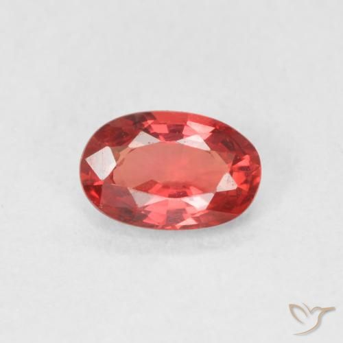 0.54ct 자연스러운 스칼렛 레드 사파이어, 타원형, VVS-VS
