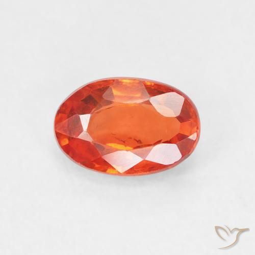 0.69ct 자연스러운 붉은 오렌지 사파이어, 타원형, VS