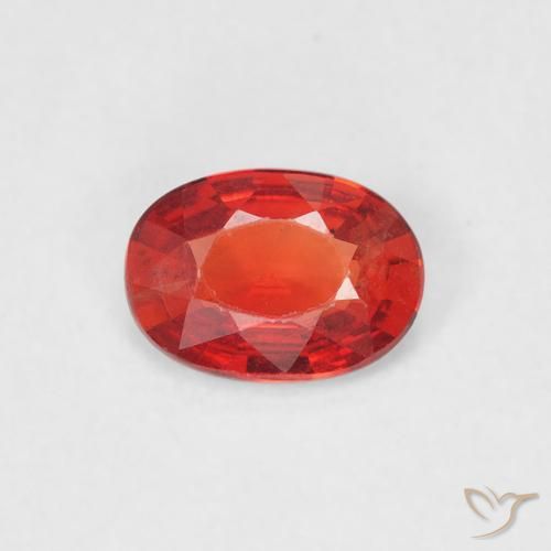 0.44ct 자연스러운 밝은 빨간색 사파이어, 타원형, VS
