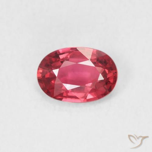 0.57ct 자연스러운 미디엄 레드 사파이어, 타원형, VS
