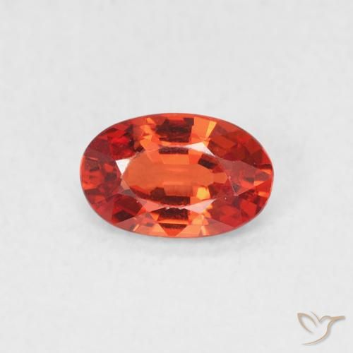 0.54ct 자연스러운 미디엄 레드 사파이어, 타원형, VVS-VS