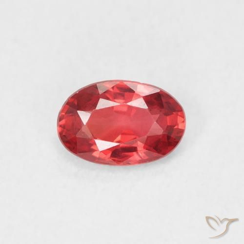 0.51ct 자연스러운 스칼렛 레드 사파이어, 타원형, VVS-VS