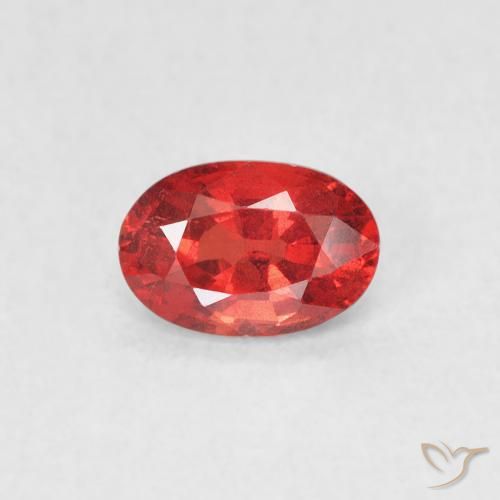 0.66ct 자연스러운 스칼렛 레드 사파이어, 타원형, VVS-VS