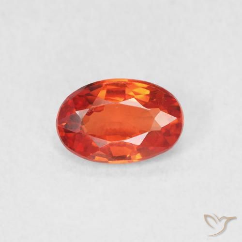 0.64ct 자연스러운 미디엄 레드 사파이어, 타원형, VVS-VS
