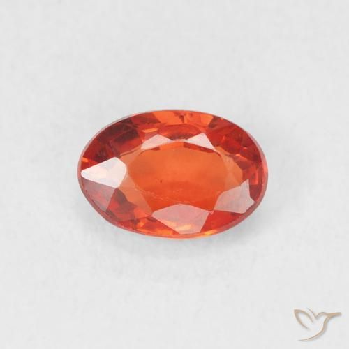 0.70ct 자연스러운 붉은 오렌지 사파이어, 타원형, VVS-VS