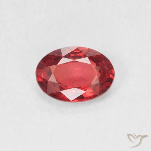 0.55ct 자연스러운 인텐스 레드 사파이어, 타원형, VVS-VS
