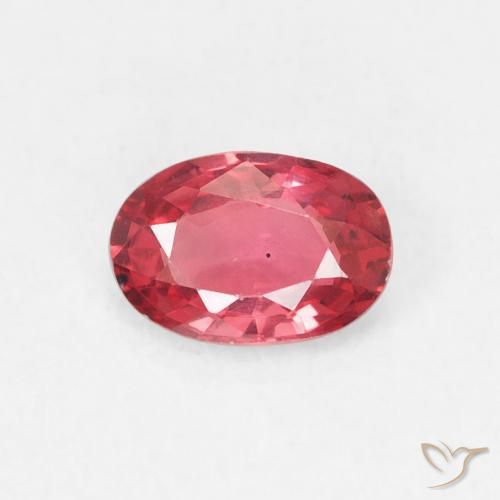 0.47ct 자연스러운 미디엄 레드 사파이어, 타원형, VVS-VS