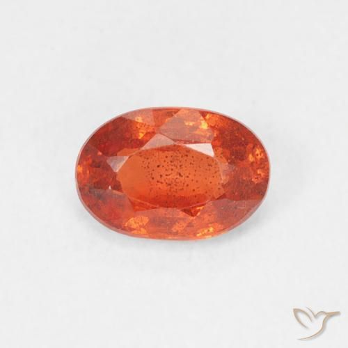 0.70ct 자연스러운 파이어 오렌지 사파이어, 타원형, VS