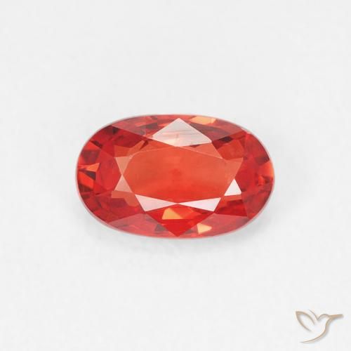 0.61ct 자연스러운 밝은 크림슨 레드 사파이어, 타원형, VS