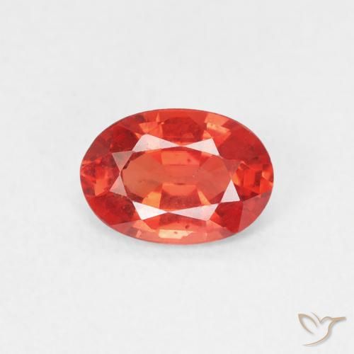0.54ct 자연스러운 미디엄 레드 사파이어, 타원형, VS