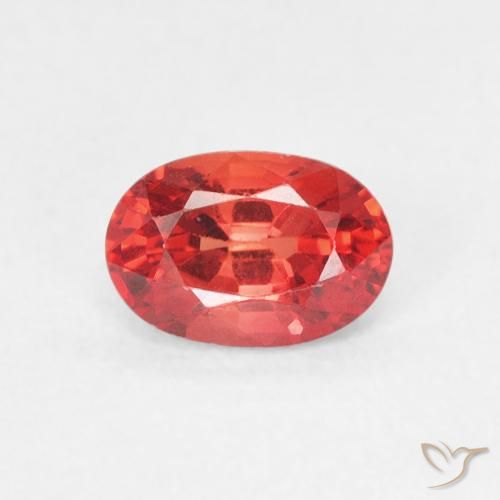 0.73ct 자연스러운 인텐스 레드 사파이어, 타원형, VVS-VS