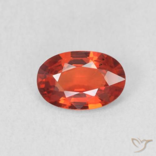 0.52ct 자연스러운 미디엄 레드 사파이어, 타원형, VVS-VS