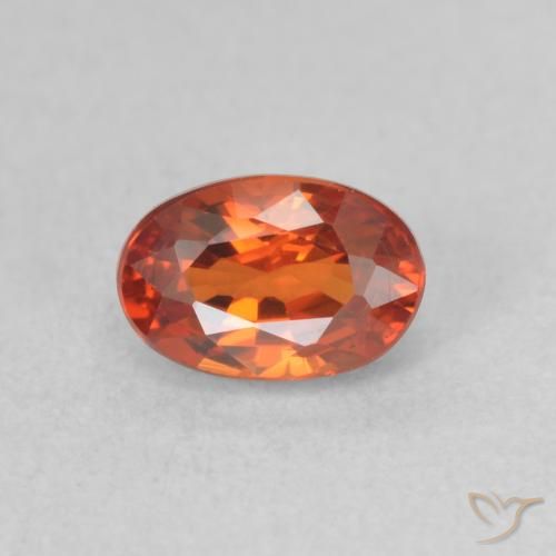0.84ct 자연스러운 붉은 오렌지 사파이어, 타원형, VVS-VS