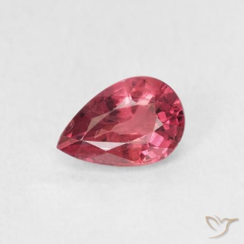 0.56ct 자연스러운 미디엄 레드 사파이어, 배 모양, VVS-VS