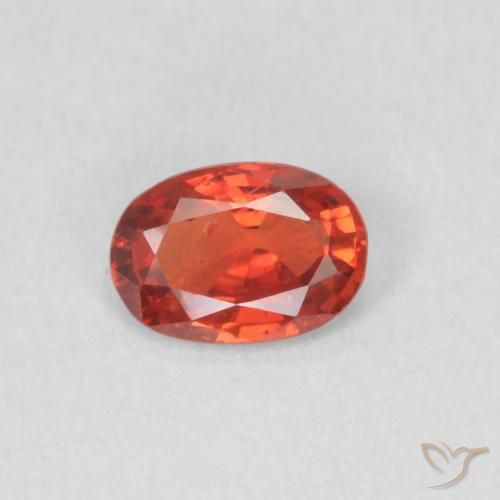 0.48ct 자연스러운 미디엄 레드 사파이어, 타원형, VS