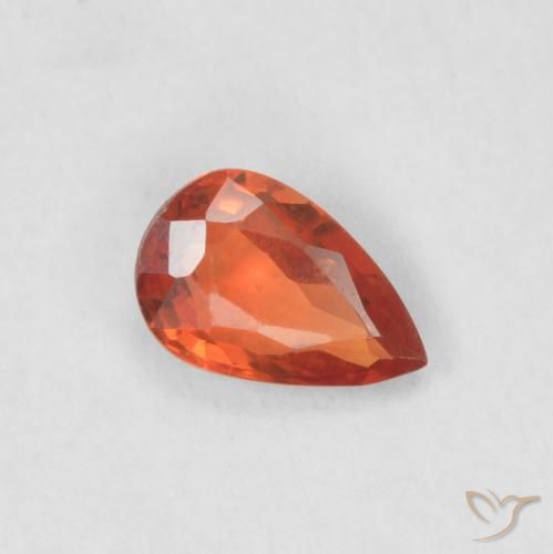 0.51ct 자연스러운 밝은 크림슨 레드 사파이어, 배 모양, VS