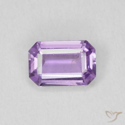 0.68ct 자연스러운 라이트 핑크빛이 도는 바이올렛 사파이어, 에메랄드 컷, VS
