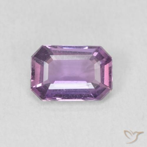 0.65ct 자연스러운 미디엄 퍼플 사파이어, 에메랄드 컷, VVS-VS