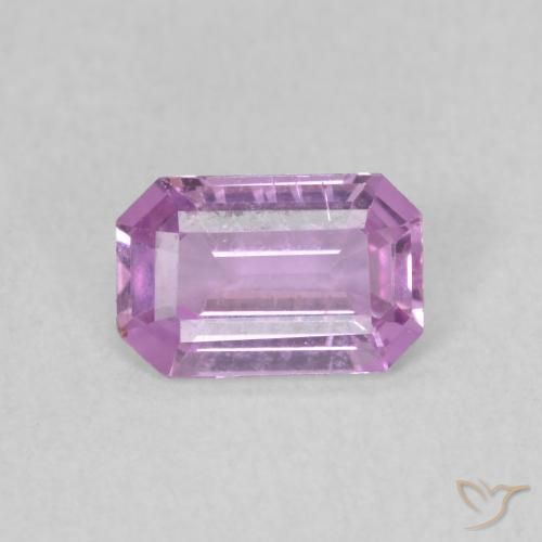 0.60ct 자연스러운 라일락 퍼플 사파이어, 에메랄드 컷, VVS-VS