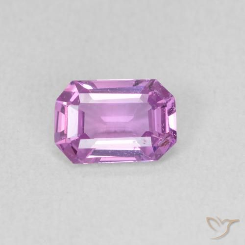 0.60ct 자연스러운 미디엄 퍼플 사파이어, 에메랄드 컷, VVS-VS