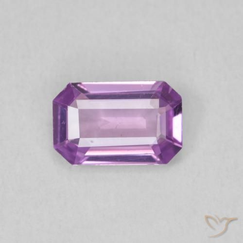 0.57ct 자연스러운 라이트 퍼플 사파이어, 에메랄드 컷, VVS-VS
