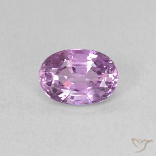 0.73ct 자연스러운 미디엄 핑크빛 퍼플 사파이어, 타원형, VS