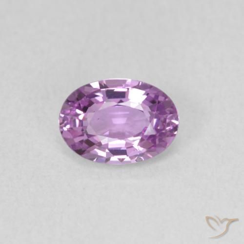 0.57ct 자연스러운 라이트 퍼플 사파이어, 타원형, VVS