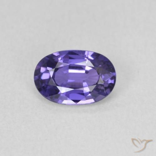 0.65ct 자연스러운 딥 퍼플 사파이어, 타원형, VVS