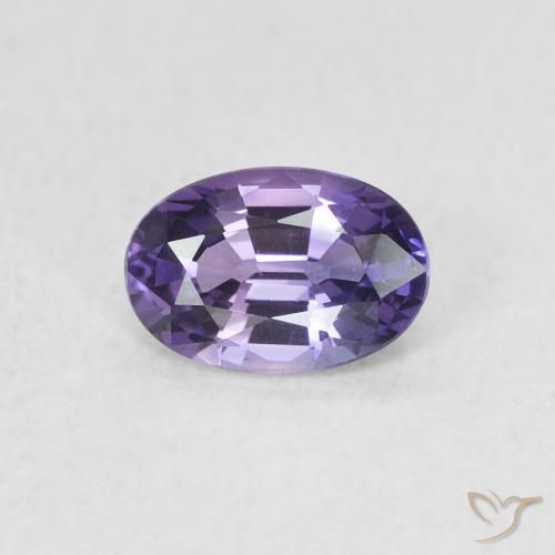0.63ct 자연스러운 그레이프 바이올렛 사파이어, 타원형, VVS