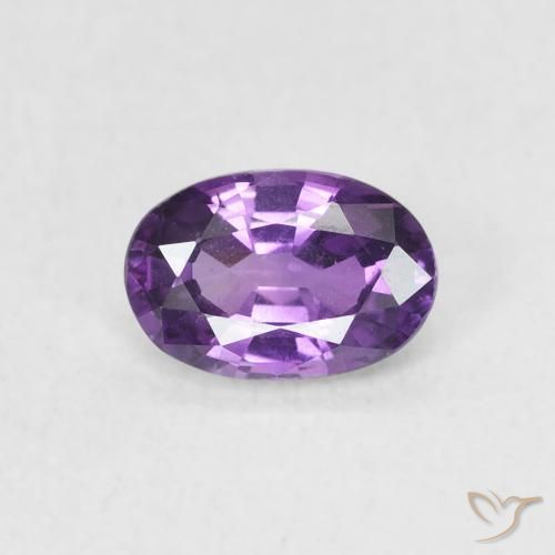 0.67ct 자연스러운 인텐스 바이올렛 사파이어, 타원형, VVS