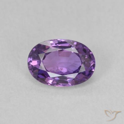 0.65ct 자연스러운 Medium Dark-Purple 사파이어, 타원형, VVS-VS