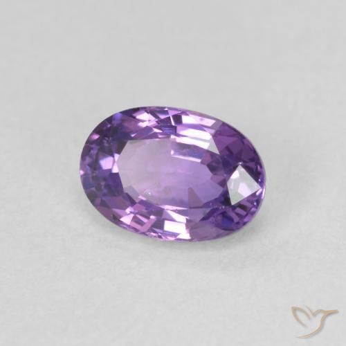 0.65캐럿 천연 Medium Dark-Purple 사파이어, 타원형, VVS-VS