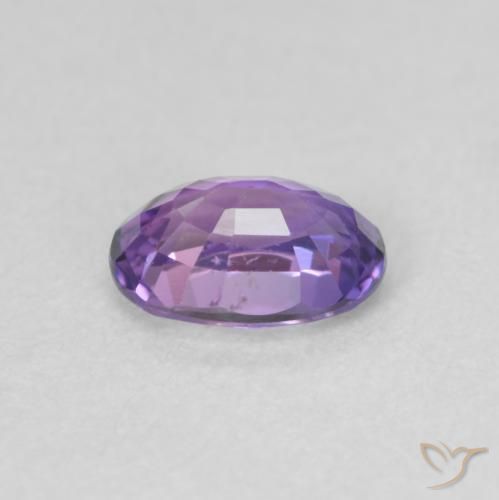 0.65캐럿 천연 Medium Dark-Purple 사파이어, 타원형, VVS-VS