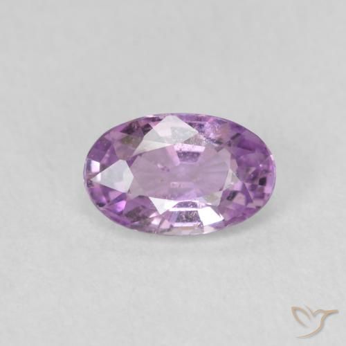 0.55ct 자연스러운 미디엄 핑크빛 퍼플 사파이어, 타원형, VVS-VS