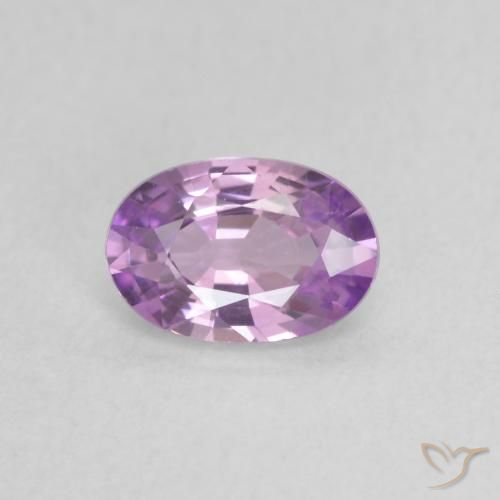 0.53ct 자연스러운 미디엄 핑크빛 퍼플 사파이어, 타원형, VVS-VS