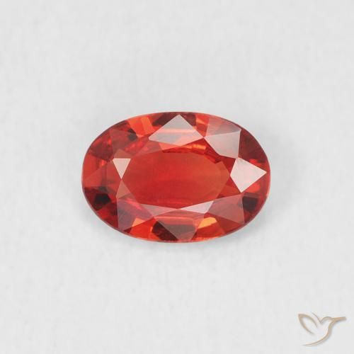 0.43ct 자연스러운 밝은 빨간색 사파이어, 타원형, VVS