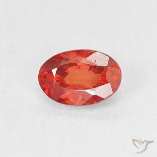0.64ct 자연스러운 미디엄 레드 사파이어, 타원형, VS