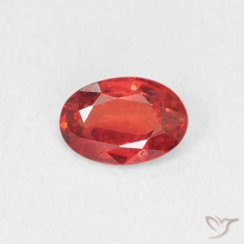 0.53ct 자연스러운 미디엄 레드 사파이어, 타원형, VS