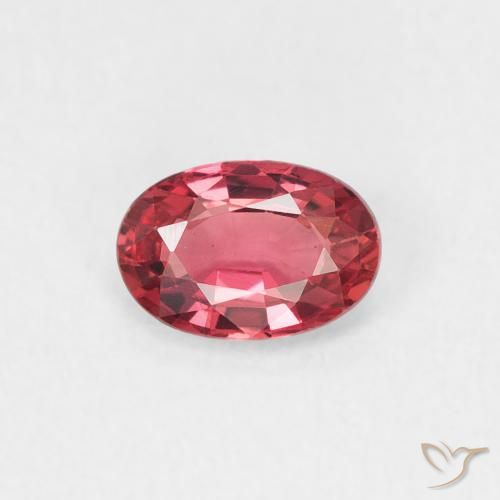 0.55ct 자연스러운 미디엄 레드 사파이어, 타원형, VVS