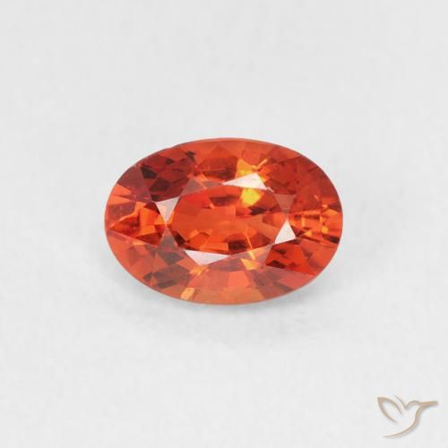 0.63ct 자연스러운 미디엄 레드 사파이어, 타원형, VVS