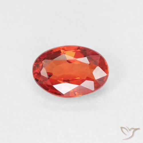 0.67ct 자연스러운 인텐스 레드 사파이어, 타원형, VVS