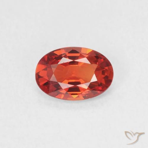 0.51ct 자연스러운 미디엄 레드 사파이어, 타원형, VVS, Photo A