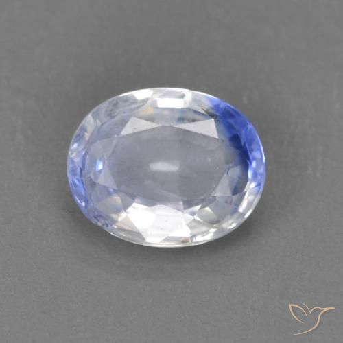 0.54ct 자연스러운 파스텔 블루 사파이어, 타원형, VS